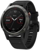 Garmin Unisex Fenix 5 Black Silicone Strap Gps Smart Watch 47mm 010-01688-00