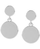 Kenneth Cole New York Silver-tone Circle Drop Earrings