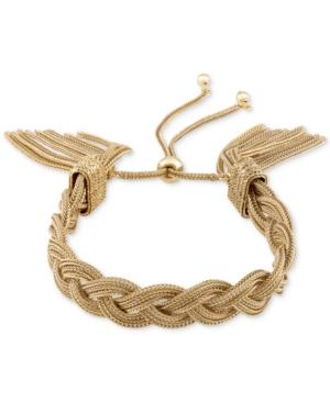 Rachel Rachel Roy Gold-tone Rope Tassel Slider Bracelet