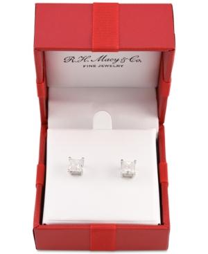 Certified Diamond Princess Stud Earrings (2 Ct. T.w.) In 14k White Gold