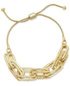 Charter Club Gold-or-silver-tone Double Link Slide Bracelet, Only At Macy's