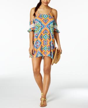 Jessica Simpson Surfside Off-the-shoulder Cover-up Dress Women's Swimsuit