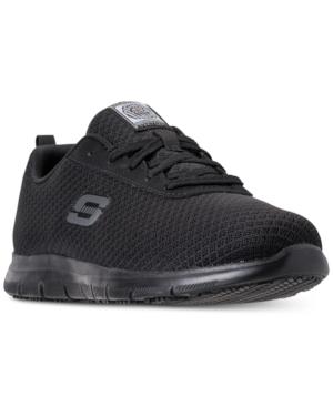 Skechers Women's Work Relaxed Fit: Ghenter - Bronaugh Slip Resistant Athletic Work Sneakers From Finish Line