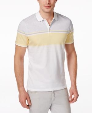 Alfani Men's Monroe Striped-chest Polo, Only At Macy's