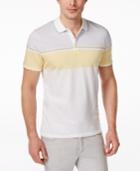 Alfani Men's Monroe Striped-chest Polo, Only At Macy's