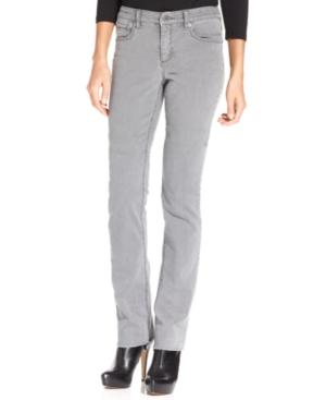 Jones New York Signature Jeans, Lexington Straight-leg, Pearl Grey Wash
