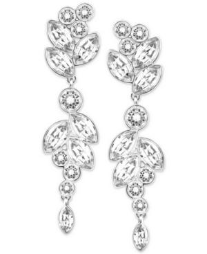 Swarovski Silver-tone Multi-crystal Drop Earrings