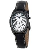 Le Vian Time Diamond Unisex Black Leather Strap Watch (1-3/4 Ct. T.w.) 37mm Zag154