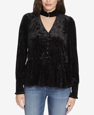 William Rast Ramsey Velvet Choker Top
