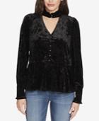 William Rast Ramsey Velvet Choker Top