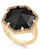 Inc International Concepts Gold-tone Large Stone And Crystal Statement Ring, Only At Macy's