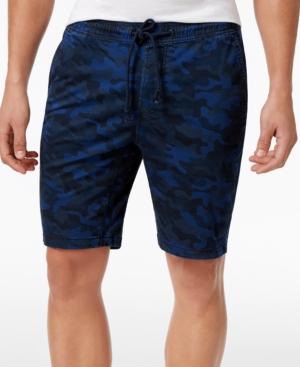 American Rag Men's Stretch Camo Twill Drawstring Jogger Shorts, Only At Macy's