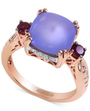 Effy Purple Chalcedony, Rhodolite Garnet And Diamond Accent Ring In 14k Rose Gold (4-1/4 Ct. T.w.)