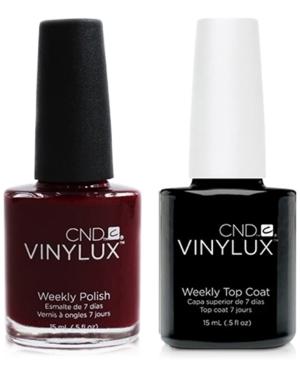 Creative Nail Design Vinylux Bloodline Nail Polish & Top Coat (two Items), 0.5-oz, From Purebeauty Salon & Spa