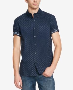 Kenneth Cole Reaction Men's Reverse Brushstroke-print Short-sleeve Shirt