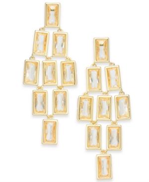 Alfani Geometric Stone Chandelier Earrings, Created For Macy's