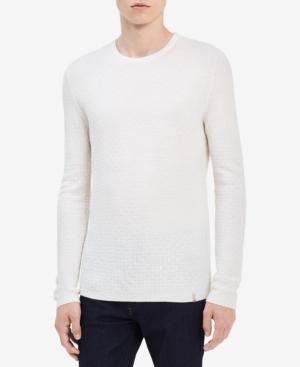 Calvin Klein Men's Basketweave Merino Sweater