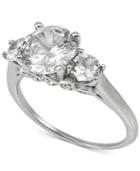 Giani Bernini Cubic Zirconia Three Stone Ring In Sterling Silver, Only At Macy's