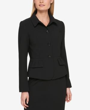 Dkny Ruffled Three-button Blazer