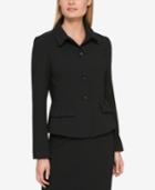 Dkny Ruffled Three-button Blazer