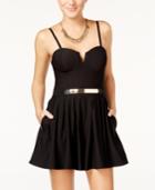 Material Girl Juniors' Sleeveless Belted Romper, Only At Macy's