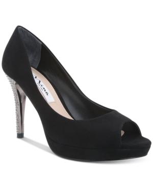 Nina Fiesta Peep-toe Evening Pumps Women's Shoes