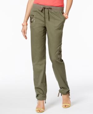 Inc International Concepts Embroidered Cargo Pants, Created For Macy's