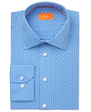 Tallia Men's Fitted Micro-check Dobby Dress Shirt
