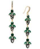 I.n.c. Gold-tone Crystal Cluster Linear Drop Earrings, Created For Macy's
