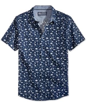 American Rag Men's Safari-print Cotton Shirt, Only At Macy's
