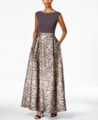 Calvin Klein Printed A-line Gown
