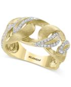 D'oro By Effy Diamond Interlocking Link Statement Ring (1/4 Ct. T.w.) In 14k Gold