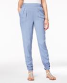 Rewash Juniors' Pleated Ruched Soft Pants