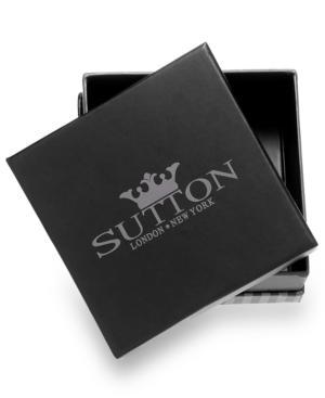 Sutton By Rhona Sutton Men's Stainless Steel Link And Braided Leather Bracelet