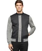 Calvin Klein Mixed Media Moto Jacket