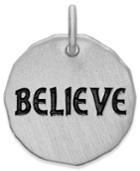 Rembrandt Charms Sterling Silver Believe Tag Charm