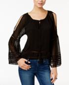Guess Marina Illusion Cold-shoulder Peasant Top