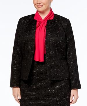 Nine West Plus Size Sequined Tweed Blazer