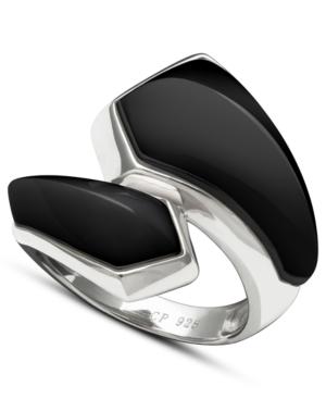 Sterling Silver Ring, Black Onyx Stacked Ring (10 Ct. T.w.)