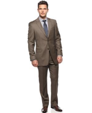 Tommy Hilfiger Jacket Taupe Sharkskin Trim Fit