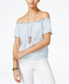 American Rag Ruffled Off-the-shoulder Top, Only At Macy's