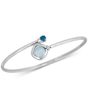 Blue Topaz (1-3/4 Ct. T.w.) Bangle Bracelet In Sterling Silver