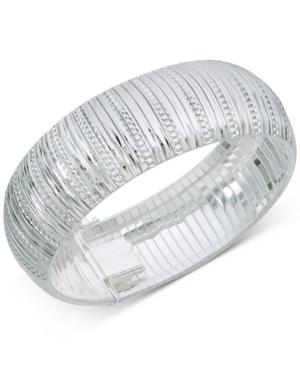 Giani Bernini Wide Textured Bangle Bracelet In Sterling Silver, Created For Macy's