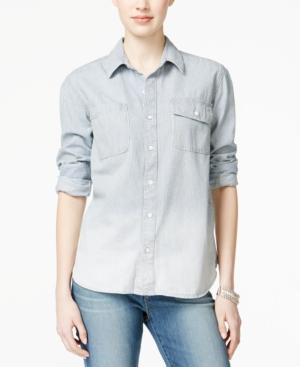 Lucky Brand 2-pocket Pinstripe Boyfriend Shirt