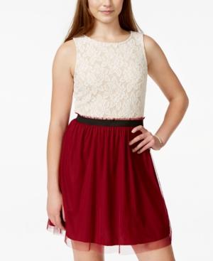 Speechless Juniors' Lace A-line Dress