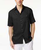 Campia Moda Men's Crepe Contrast-button Shirt