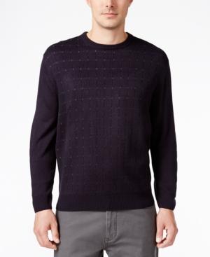 Weatherproof Men's Big And Tall Check Sweater, Classic Fit