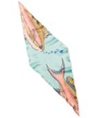 Echo Just Keep Swimming Silk Diamond Scarf