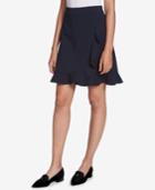 Tommy Hilfiger Flared Ruffle-trim Skirt, Created For Macy's