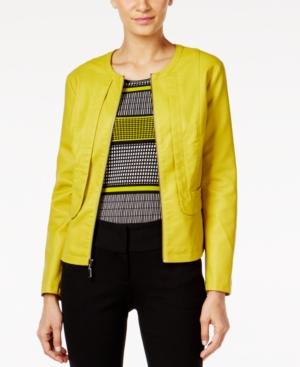 Alfani Faux-leather Jacket, Only At Macy's